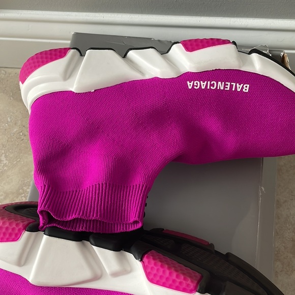 ❌SOLD❌ Balenciaga Speed Knit Sock Trainer Sneakers Pink size 38 - Picture 6 of 7